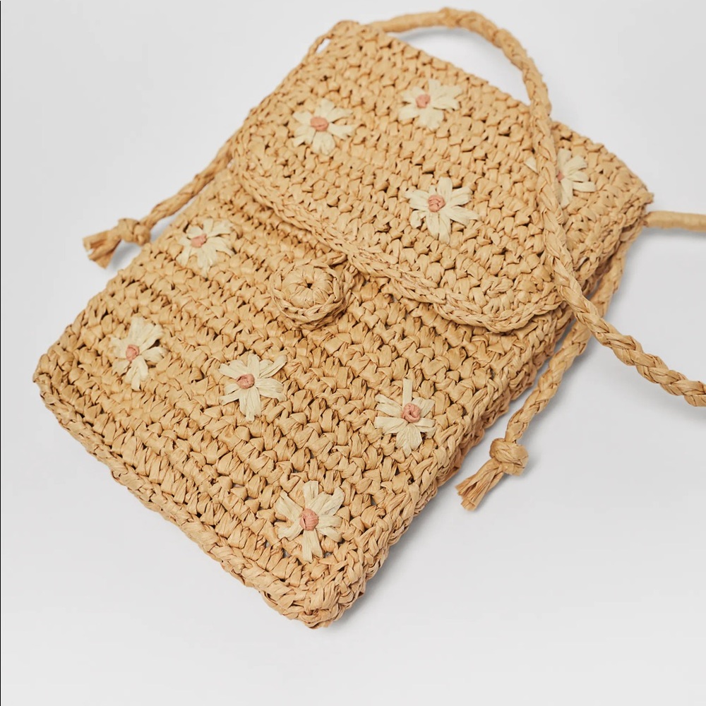 NWT Zara Crossbody Bag with Flowers